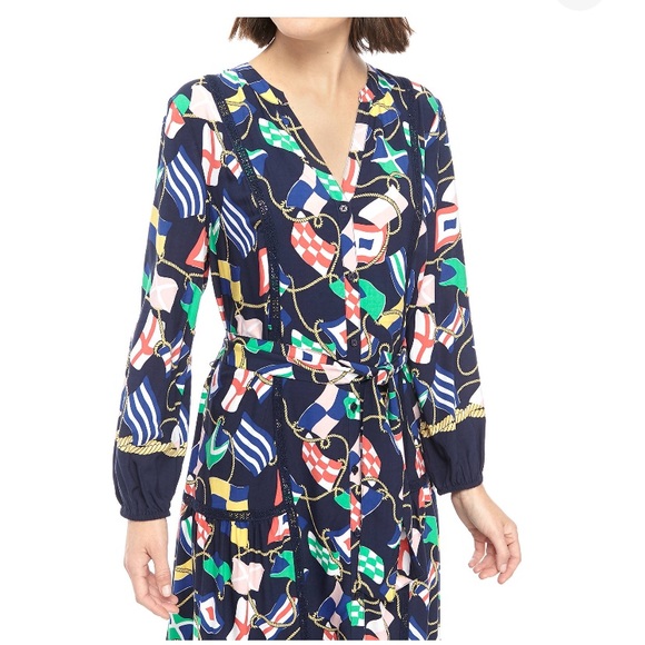 New : Button print midi dress M - Picture 5 of 6